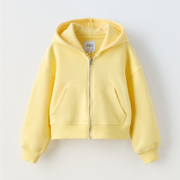 Zara Sweaters - ZARA | heavy weight yellow zip up sweater